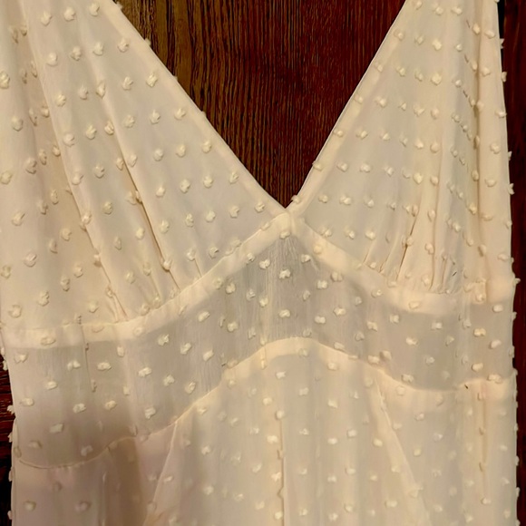 BLACK HALO CREAM SILK DOT SILK SLIP DRESS/ SMALL - Picture 3 of 10